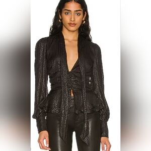 Bardot Black Long Sleeve Blouse